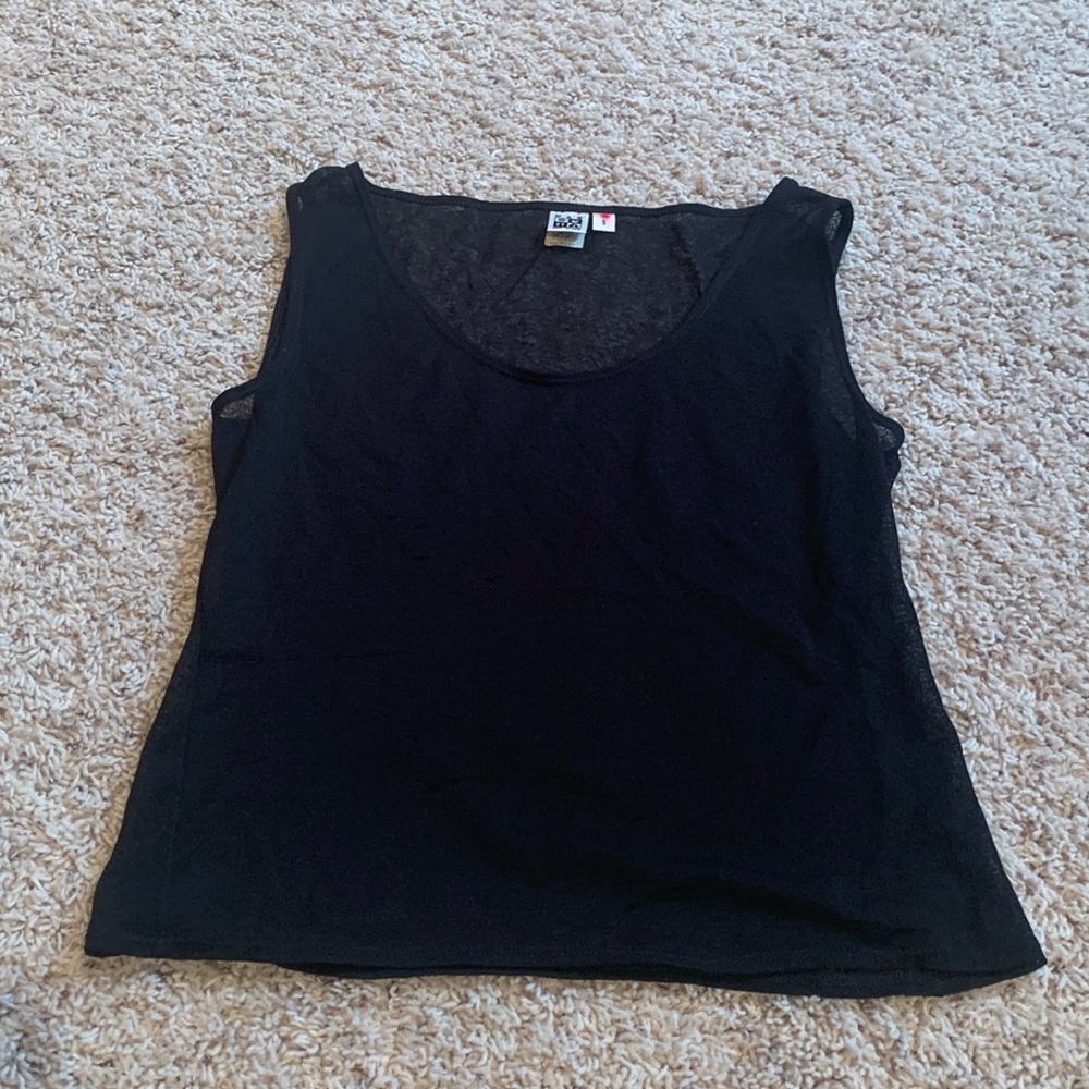 Max Studio sheer black top